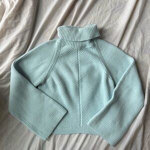Baby Blue Knit Sweater Anthropologie Mauve Size Small